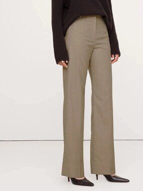 Banana Republic Modern Straight Lightweight 100% Wool Flannel Trouser Pants (10)